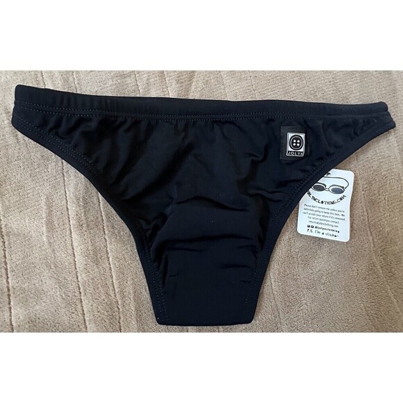 Jolyn Clothing Bikini Swim Bottoms Only Brazil Cut Large Black New with tags - Picture 2 of 7
